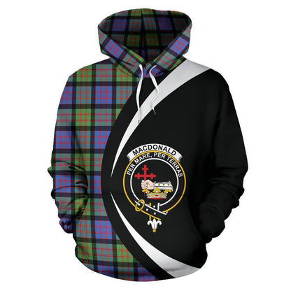 Printivon Macdonald Ancient Tartan Crest Hoodie Circle Style