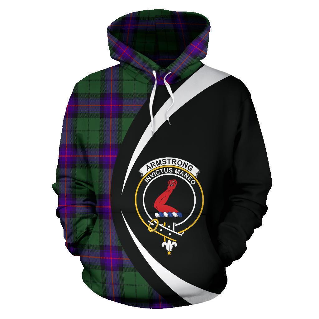 Printivon Armstrong Modern Tartan Crest Hoodie Circle Style