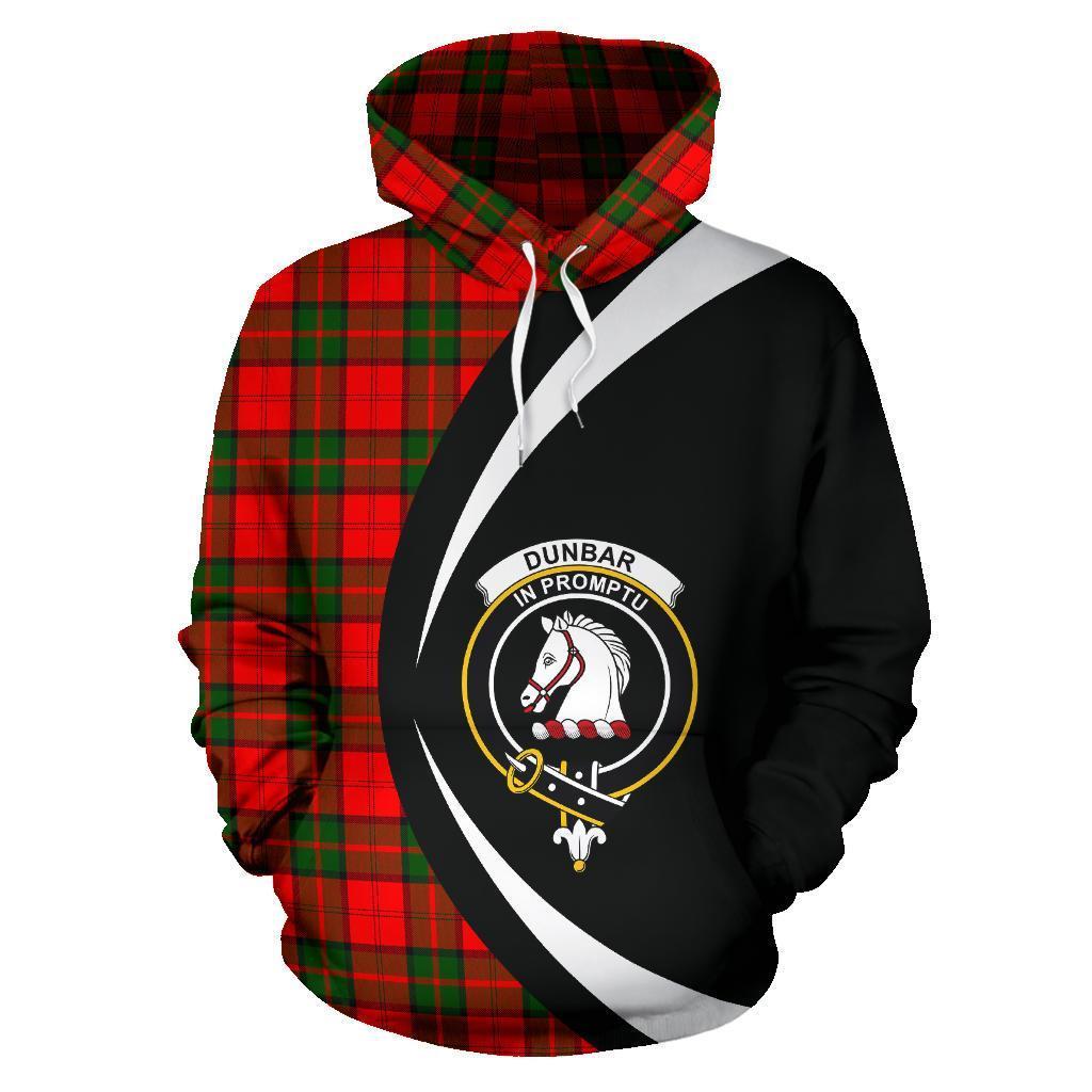 Printivon Dunbar Modern Tartan Crest Hoodie Circle Style