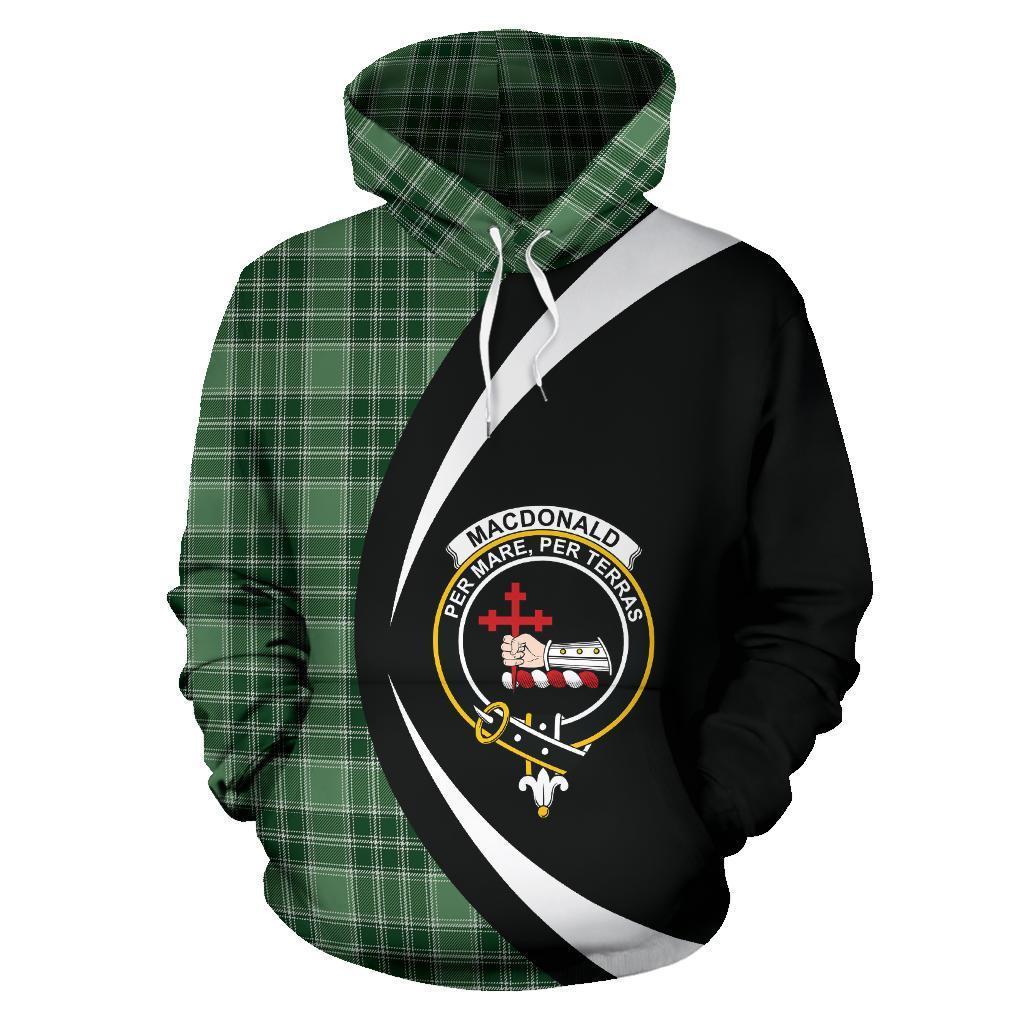 Printivon Macdonald Lord Of The Isles Hunting Tartan Crest Hoodie Circle Style