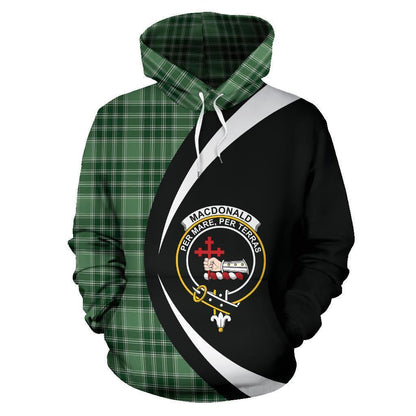 Printivon Macdonald Lord Of The Isles Hunting Tartan Crest Hoodie Circle Style