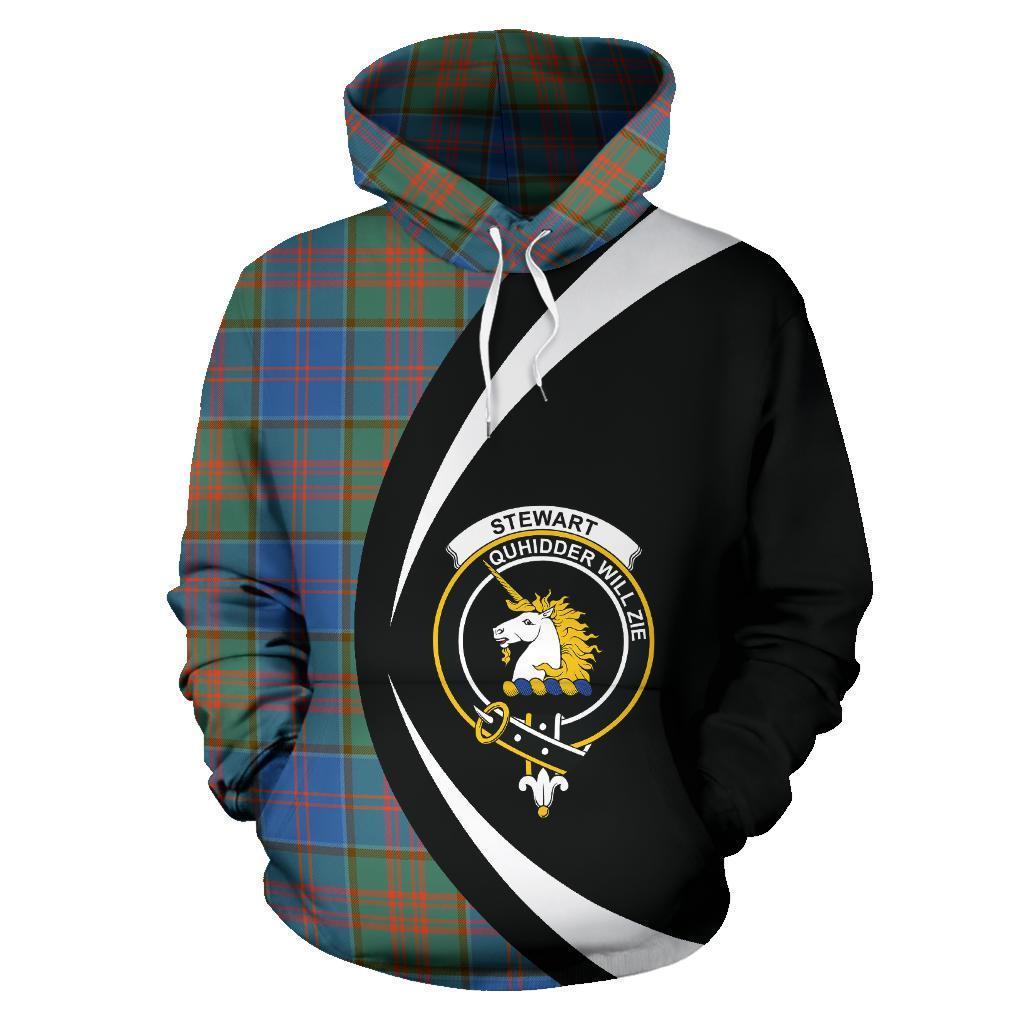 Printivon Stewart Of Appin Hunting Ancient Tartan Crest Hoodie Circle Style