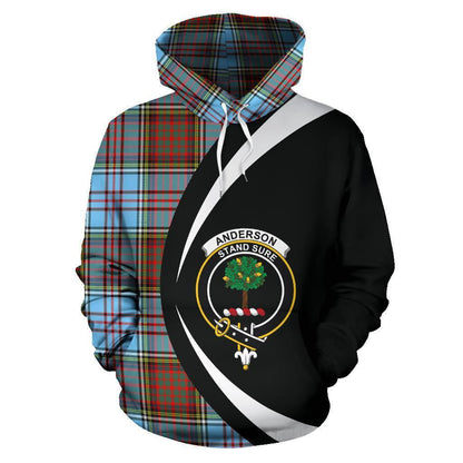 Printivon Anderson Ancient Tartan Crest Hoodie Circle Style