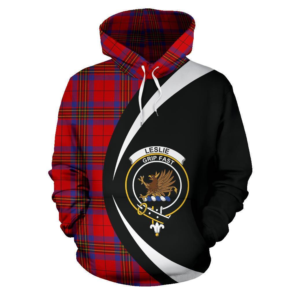 Printivon Leslie Modern Tartan Crest Hoodie Circle Style