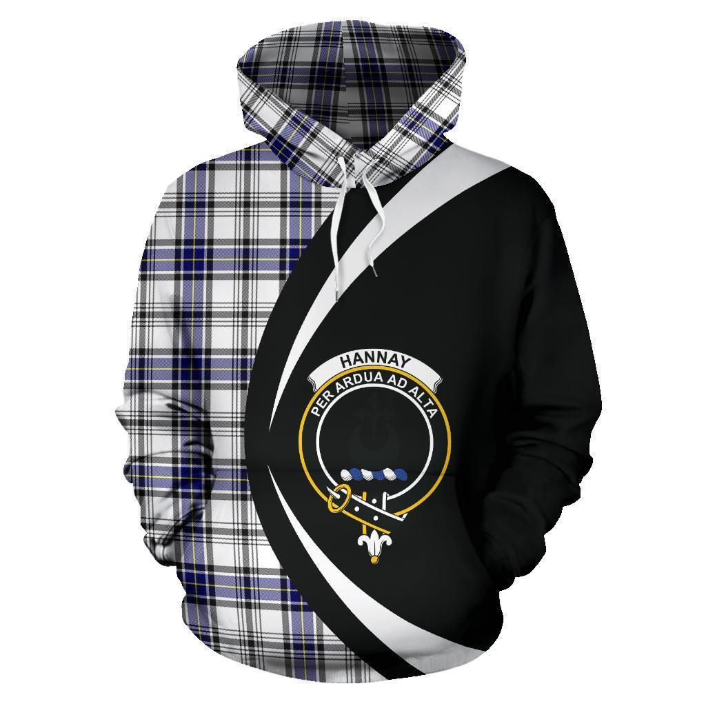 Printivon Hannay Modern Tartan Crest Hoodie Circle Style