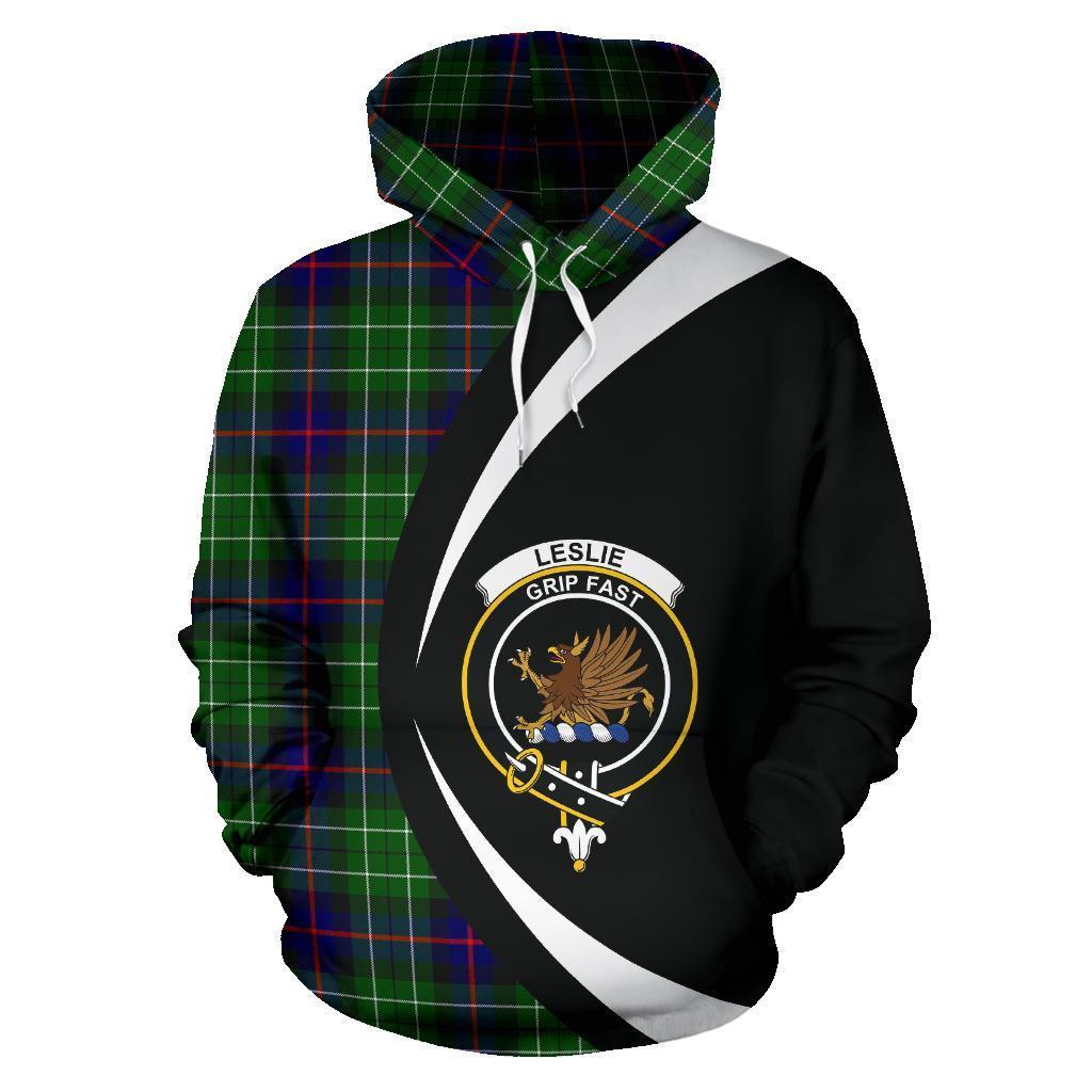Printivon Leslie Hunting Tartan Crest Hoodie Circle Style
