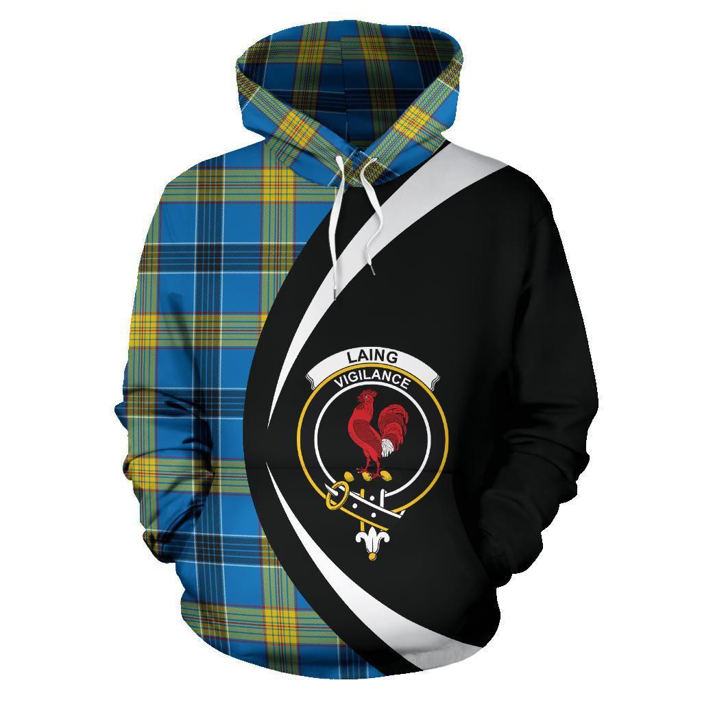 Printivon Laing Tartan Crest Hoodie Circle Style
