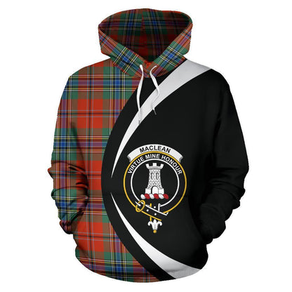 Printivon Maclean Of Duart Ancient Tartan Crest Hoodie Circle Style