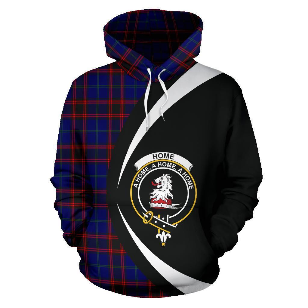 Printivon Home Modern Tartan Crest Hoodie Circle Style