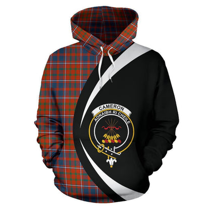 Printivon Cameron Of Lochiel Ancient Tartan Crest Hoodie Circle Style