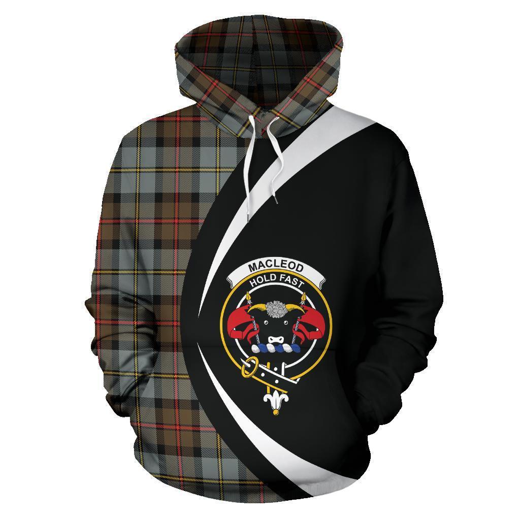Printivon Macleod Of Harris Weathered Tartan Crest Hoodie Circle Style