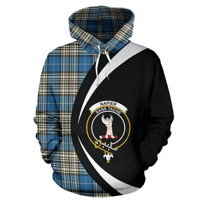 Printivon Napier Ancient Tartan Crest Hoodie Circle Style