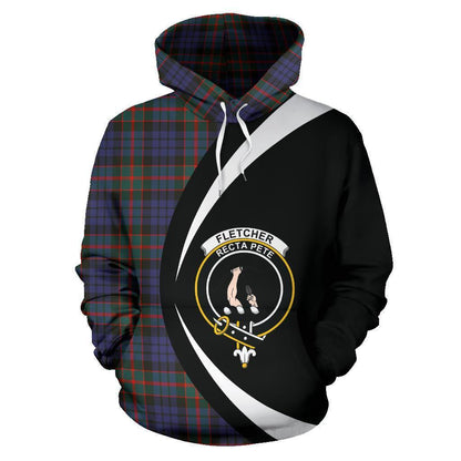 Printivon Fletcher Of Dunans Tartan Crest Hoodie Circle Style