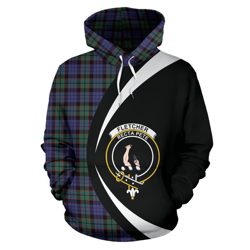 Printivon Fletcher Modern Tartan Crest Hoodie Circle Style