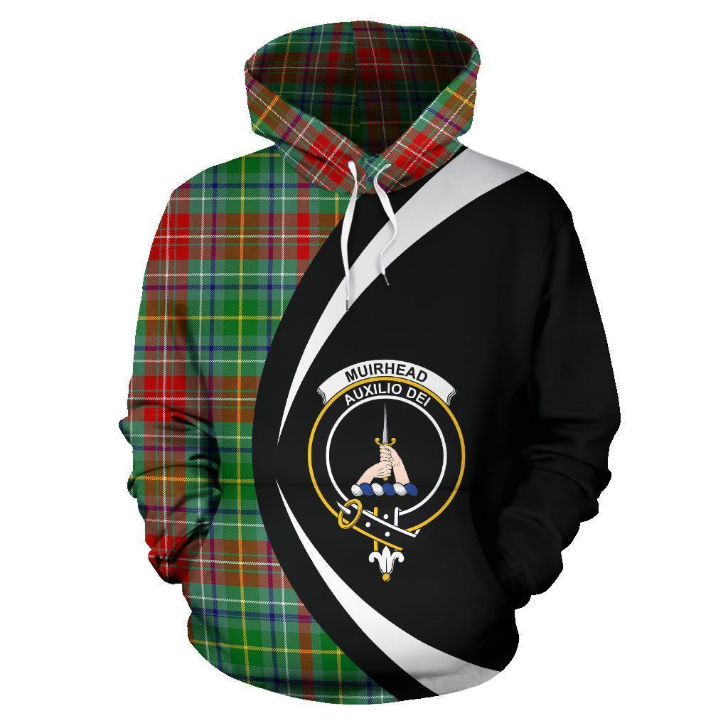 Printivon Muirhead Tartan Crest Hoodie Circle Style