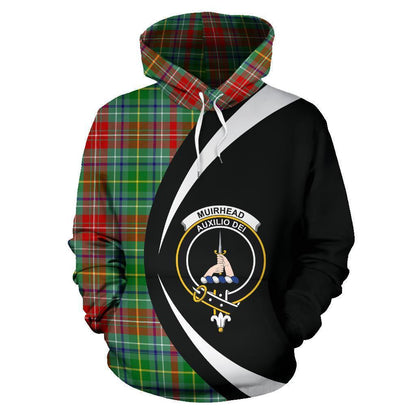 Printivon Muirhead Tartan Crest Hoodie Circle Style