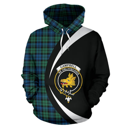 Printivon Campbell Ancient 02 Tartan Crest Hoodie Circle Style