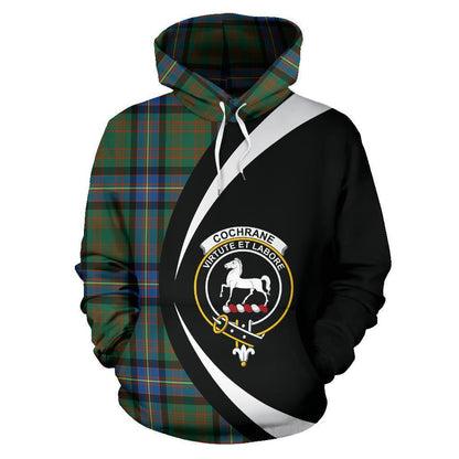 Printivon Cochrane Ancient Tartan Crest Hoodie Circle Style