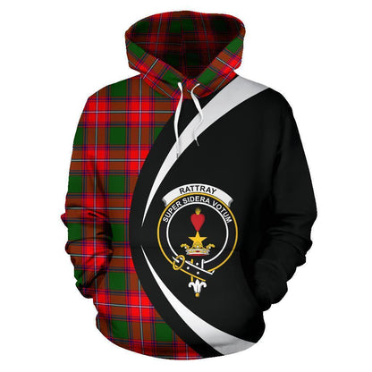 Printivon Rattray Modern Tartan Crest Hoodie Circle Style