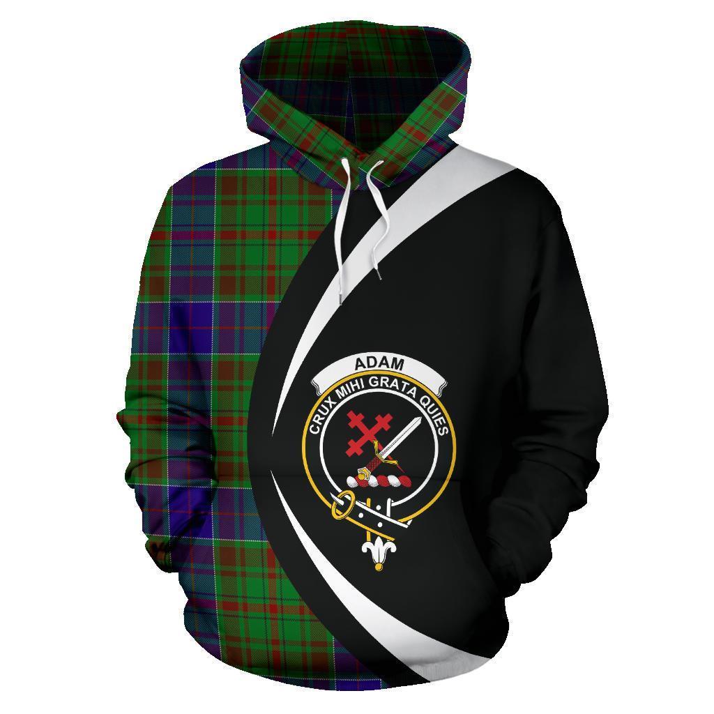 Printivon Adam Tartan Crest Hoodie Circle Style