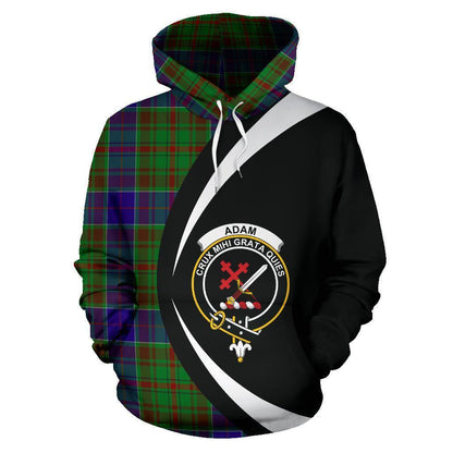 Printivon Adam Tartan Crest Hoodie Circle Style