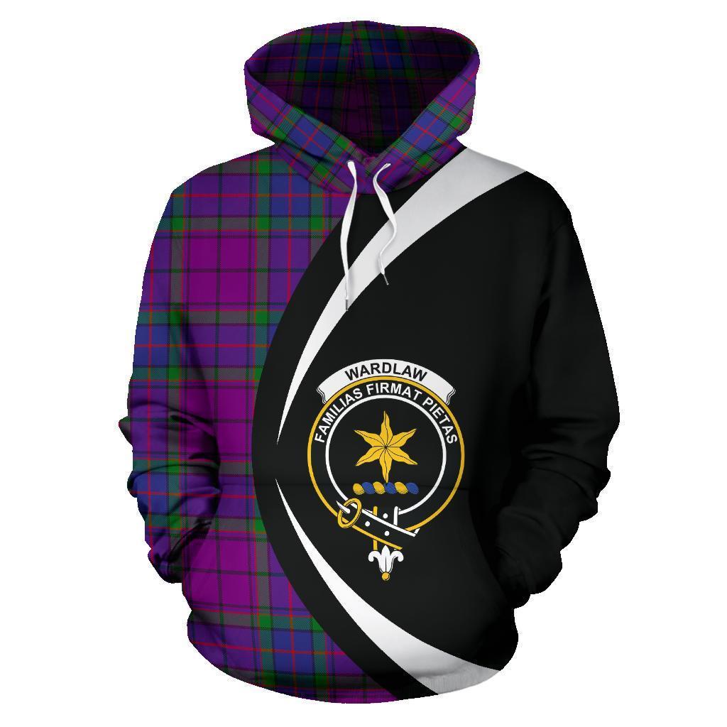 Printivon Wardlaw Modern Tartan Crest Hoodie Circle Style