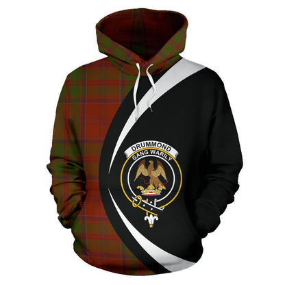 Printivon Drummond Tartan Crest Hoodie Circle Style