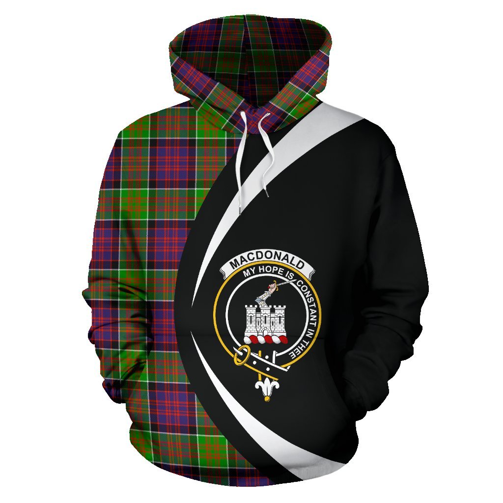 Printivon Macdonald Tartan Crest Hoodie Circle Style
