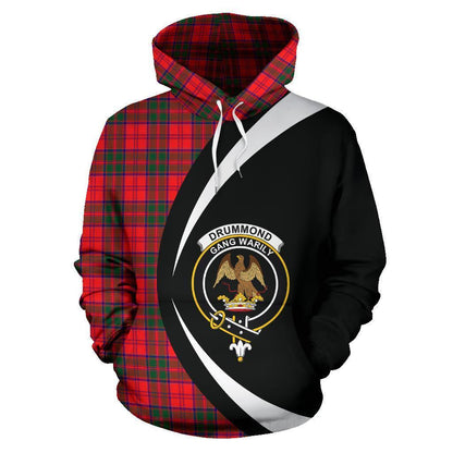 Printivon Drummond Modern Tartan Crest Hoodie Circle Style