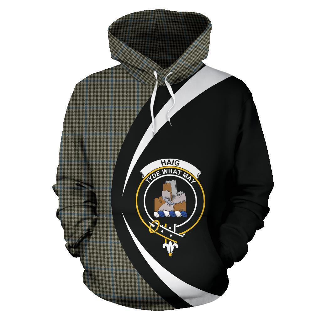Printivon Haig Check Tartan Crest Hoodie Circle Style