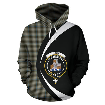 Printivon Haig Check Tartan Crest Hoodie Circle Style
