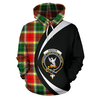 Printivon Gibbs Tartan Crest Hoodie Circle Style