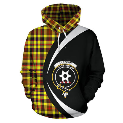 Printivon Jardine Tartan Crest Hoodie Circle Style