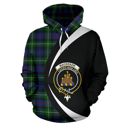 Printivon Mackenzie Tartan Crest Hoodie Circle Style