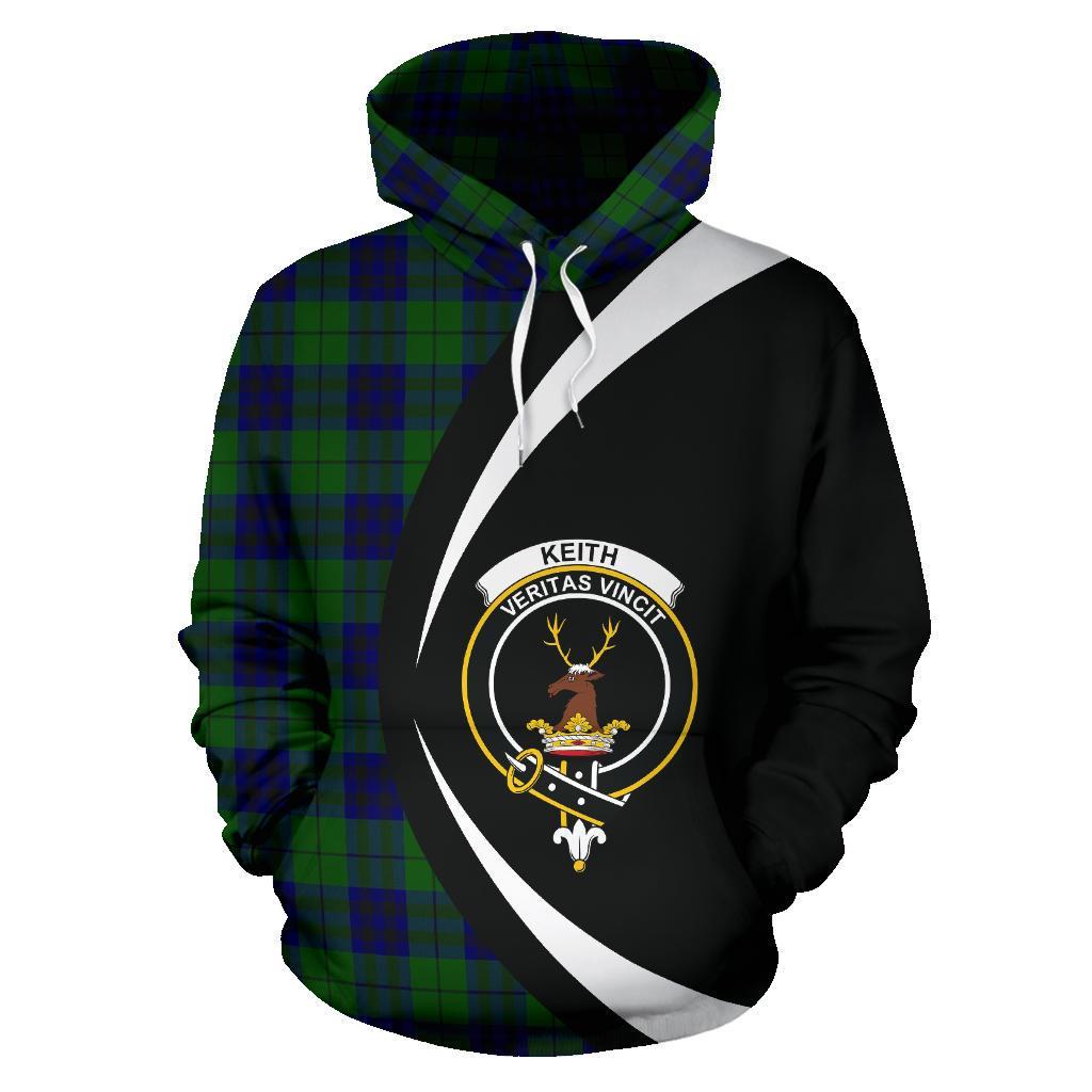 Printivon Keith Modern Tartan Crest Hoodie Circle Style