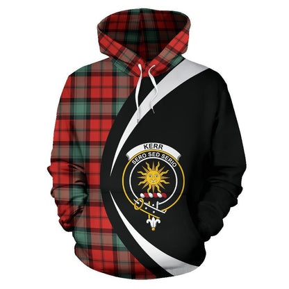 Printivon Kerr Ancient Tartan Crest Hoodie Circle Style