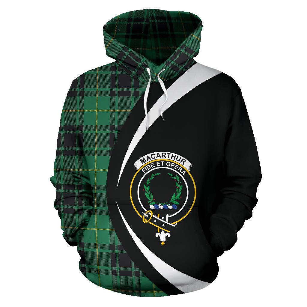 Printivon Macarthur Ancient Tartan Crest Hoodie Circle Style