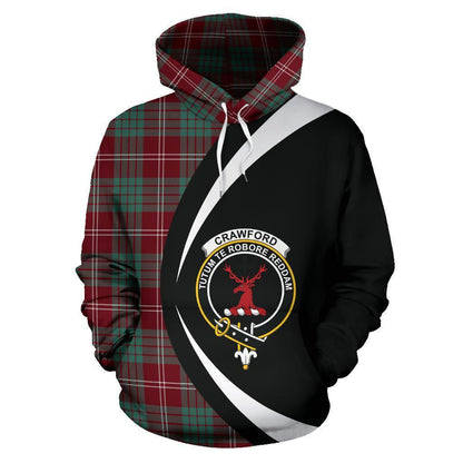 Printivon Crawford Modern Tartan Crest Hoodie Circle Style