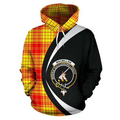 Printivon Macmillan Tartan Crest Hoodie Circle Style