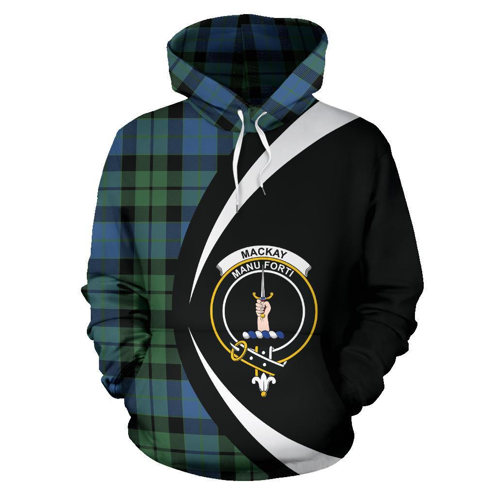 Printivon Mackay Ancient Tartan Crest Hoodie Circle Style