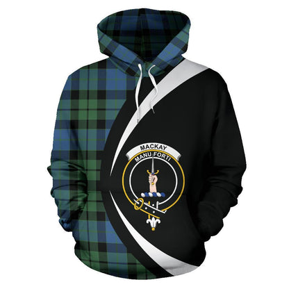 Printivon Mackay Ancient Tartan Crest Hoodie Circle Style