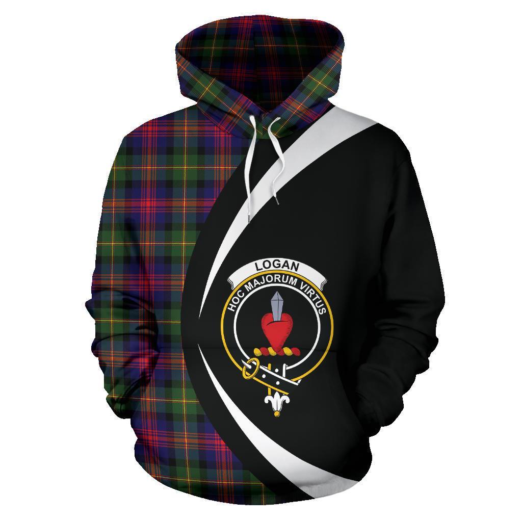 Printivon Logan Modern Tartan Crest Hoodie Circle Style