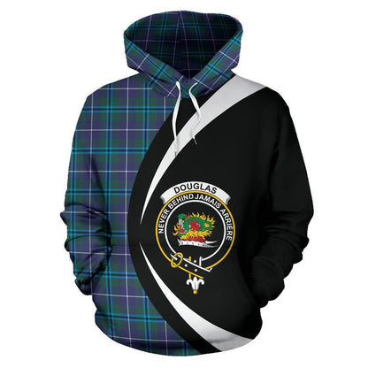 Printivon Douglas Modern Tartan Crest Hoodie Circle Style