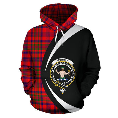Printivon Murray Of Tulloch Modern Tartan Crest Hoodie Circle Style