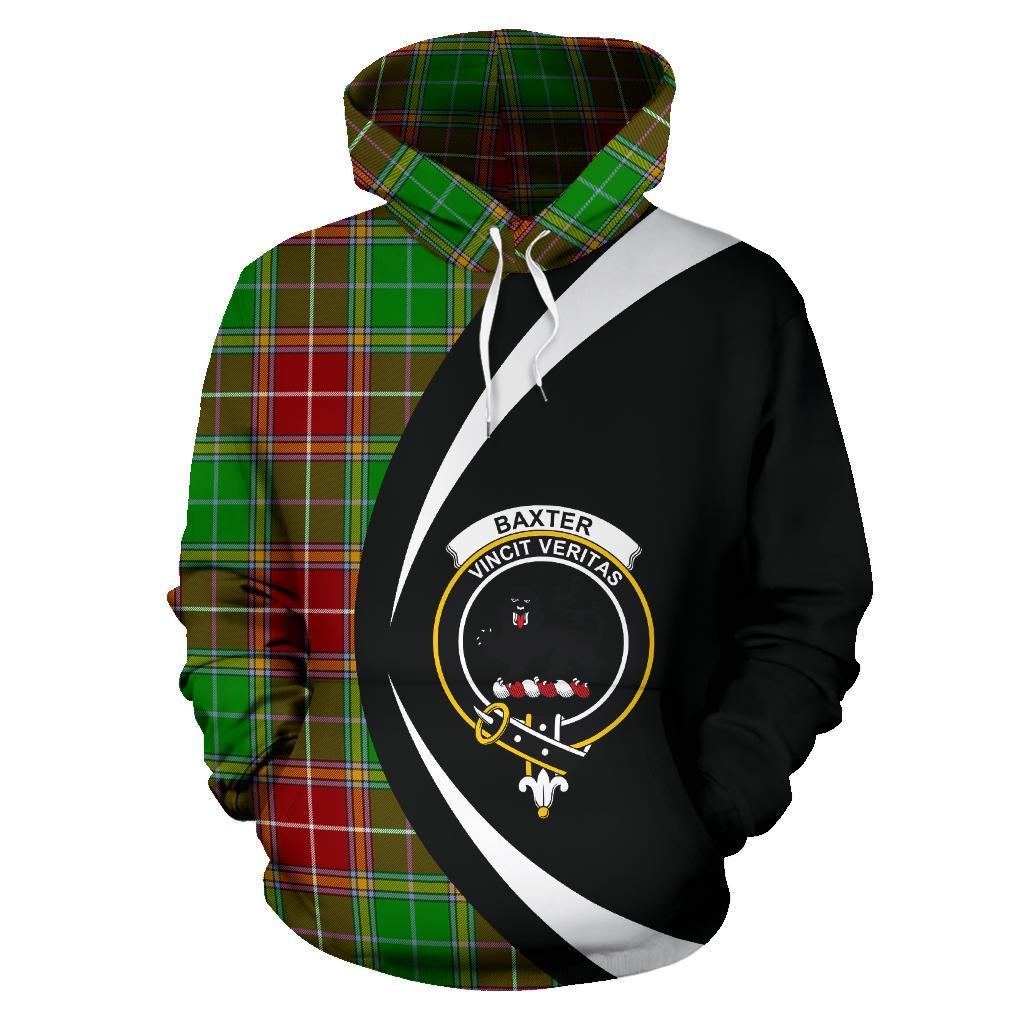 Printivon Baxter Modern Tartan Crest Hoodie Circle Style