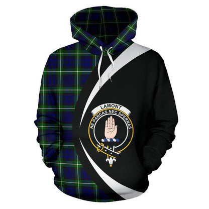 Printivon Lamont Modern Tartan Crest Hoodie Circle Style