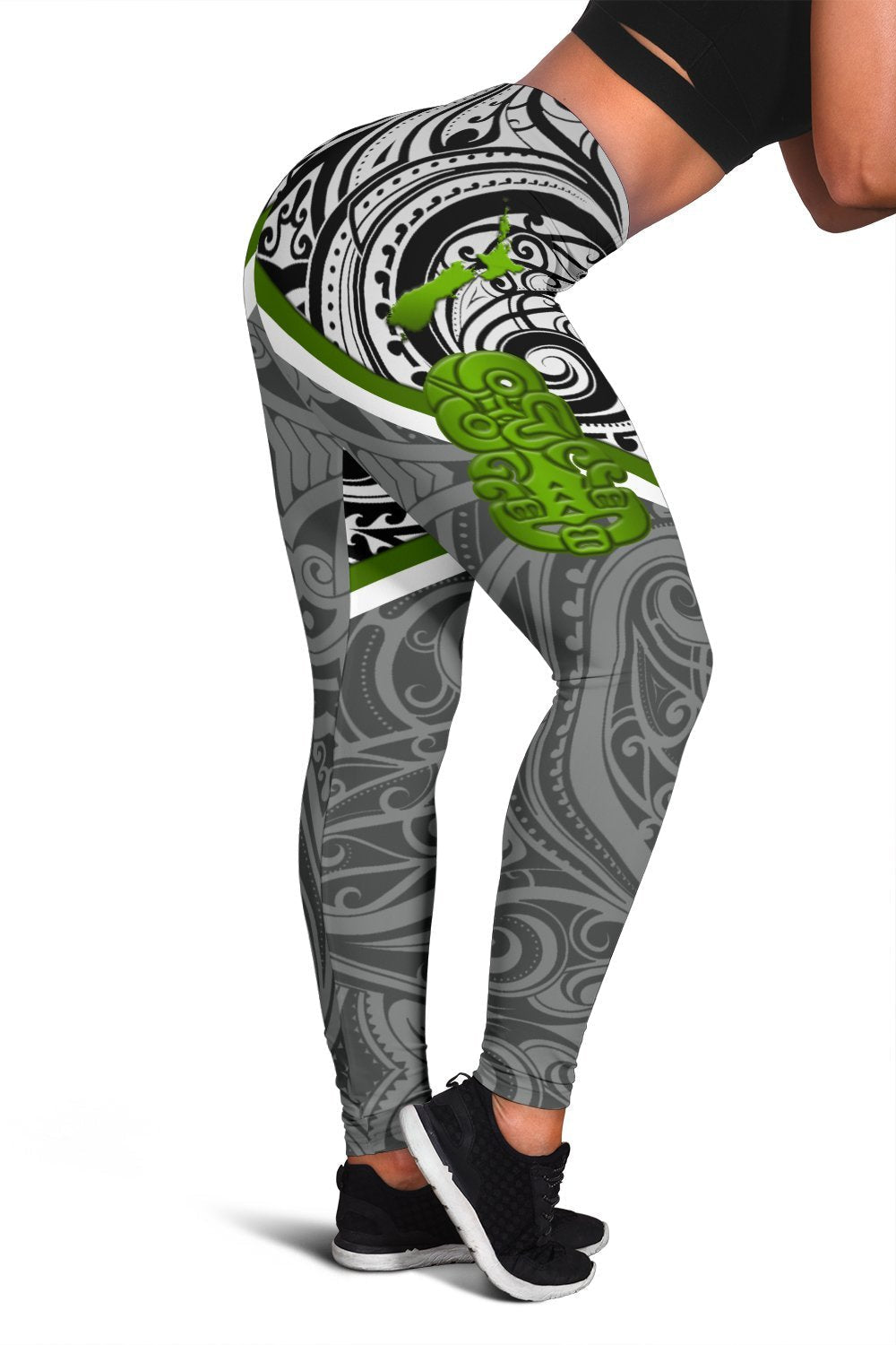 New Zealand Maori Rugby Women Leggings Pride Version - Gray