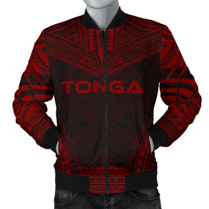 Tonga Polynesian Chief Men's Bomber Jacket Red Version