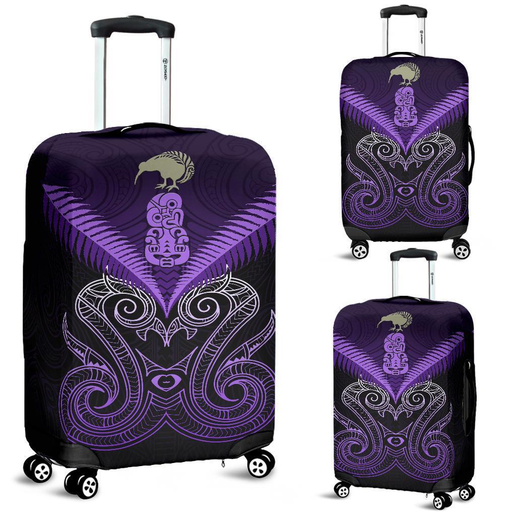 Maori Manaia New Zealand Luggage Covers Purple