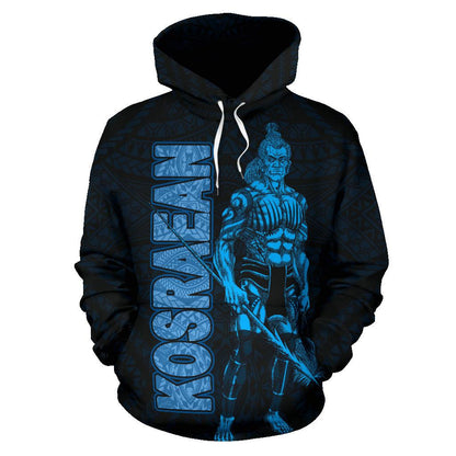 Kosrae Hoodie Micronesia Kosraean Warrior Blue